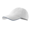Cap unisex contrast 100% cotton - 306 - White