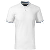 Polo shirt men's 100% cotton (bomber collar) LPF - 273 - White