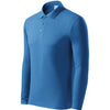 Classic Polo shirt men's - long sleeve - 221 - azure blue