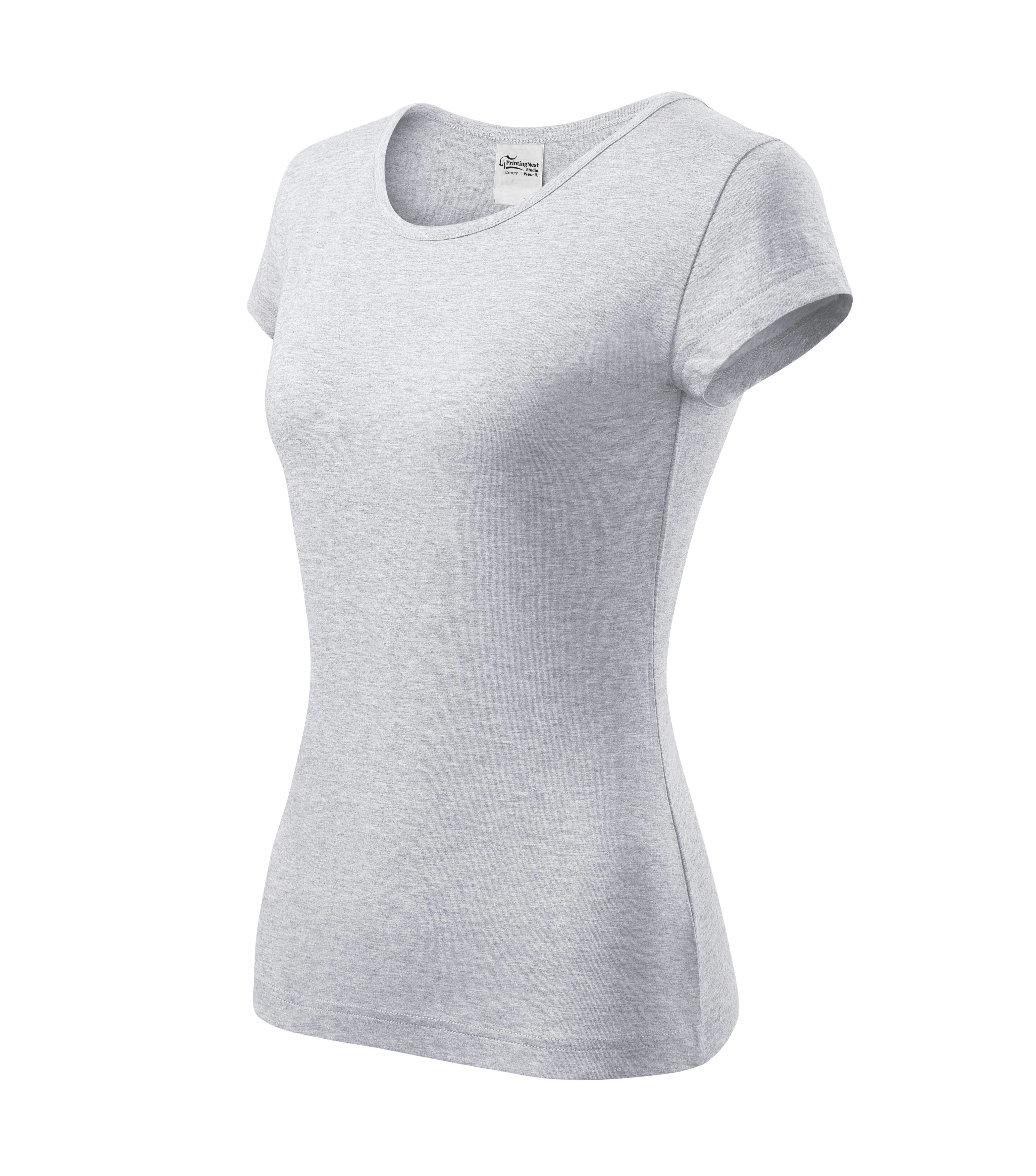 Pure Haven - T-shirt women's 100% cotton - 122, ash melange, size XS