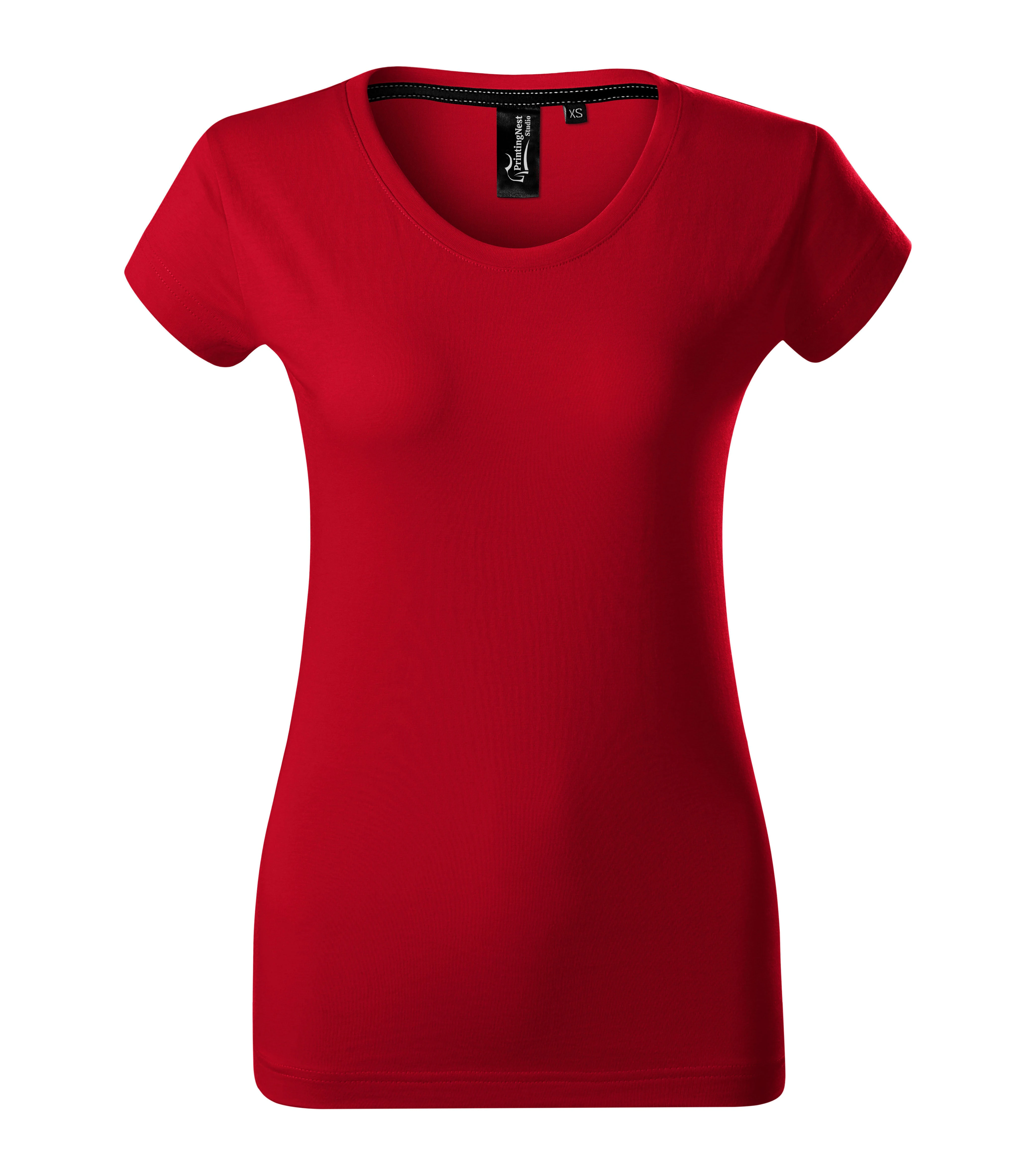 Mist Arc - T-shirt women’s 100% SUPIMA cotton - 154, formula red, size XS