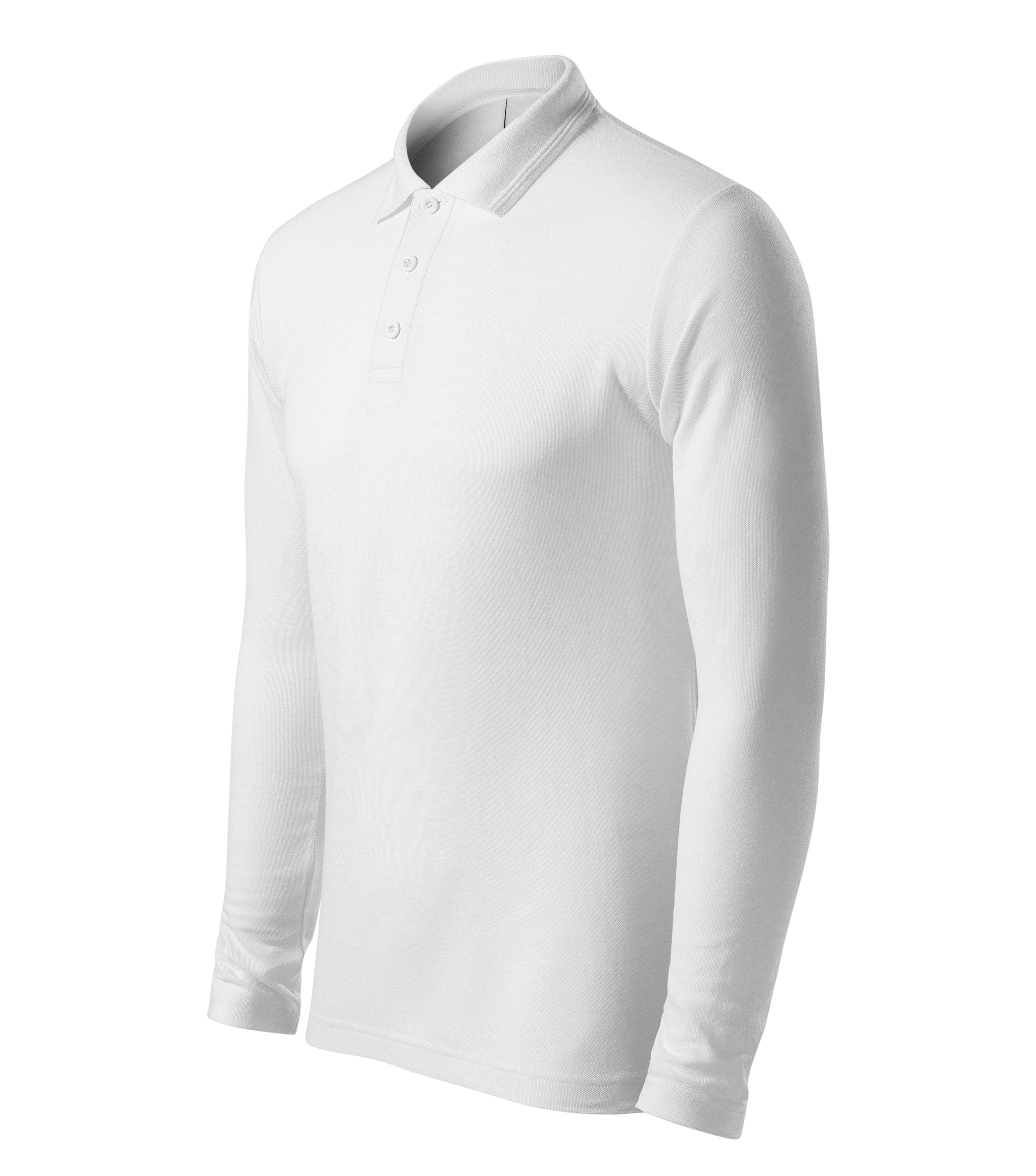Helion Prime - Polo shirt men's 65% cotton 35% polyester (long sleeve)- 221, white, size S
