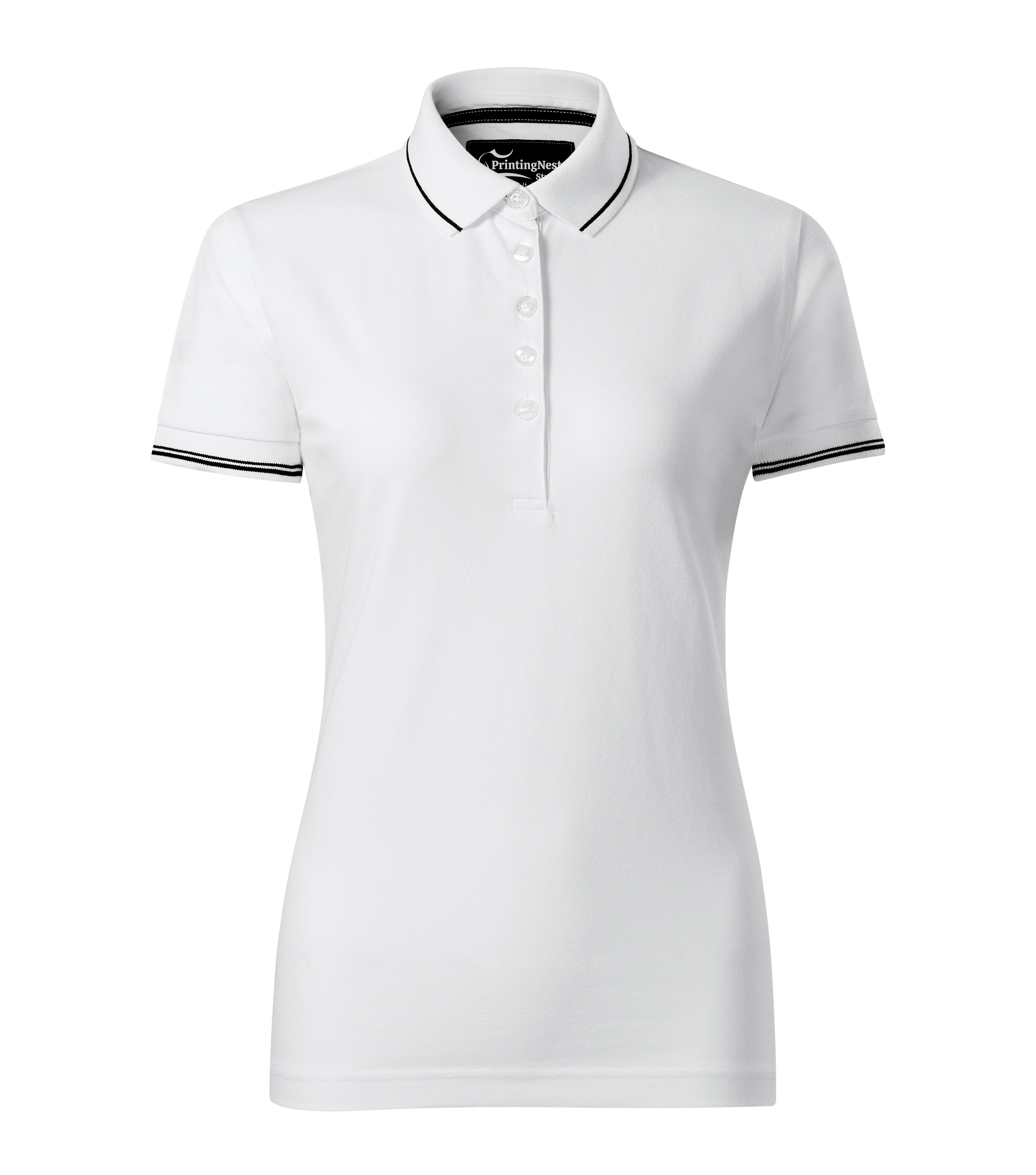 Aventrine - Polos shirt women's 95% cotton 5% elastane - 253, white, size S