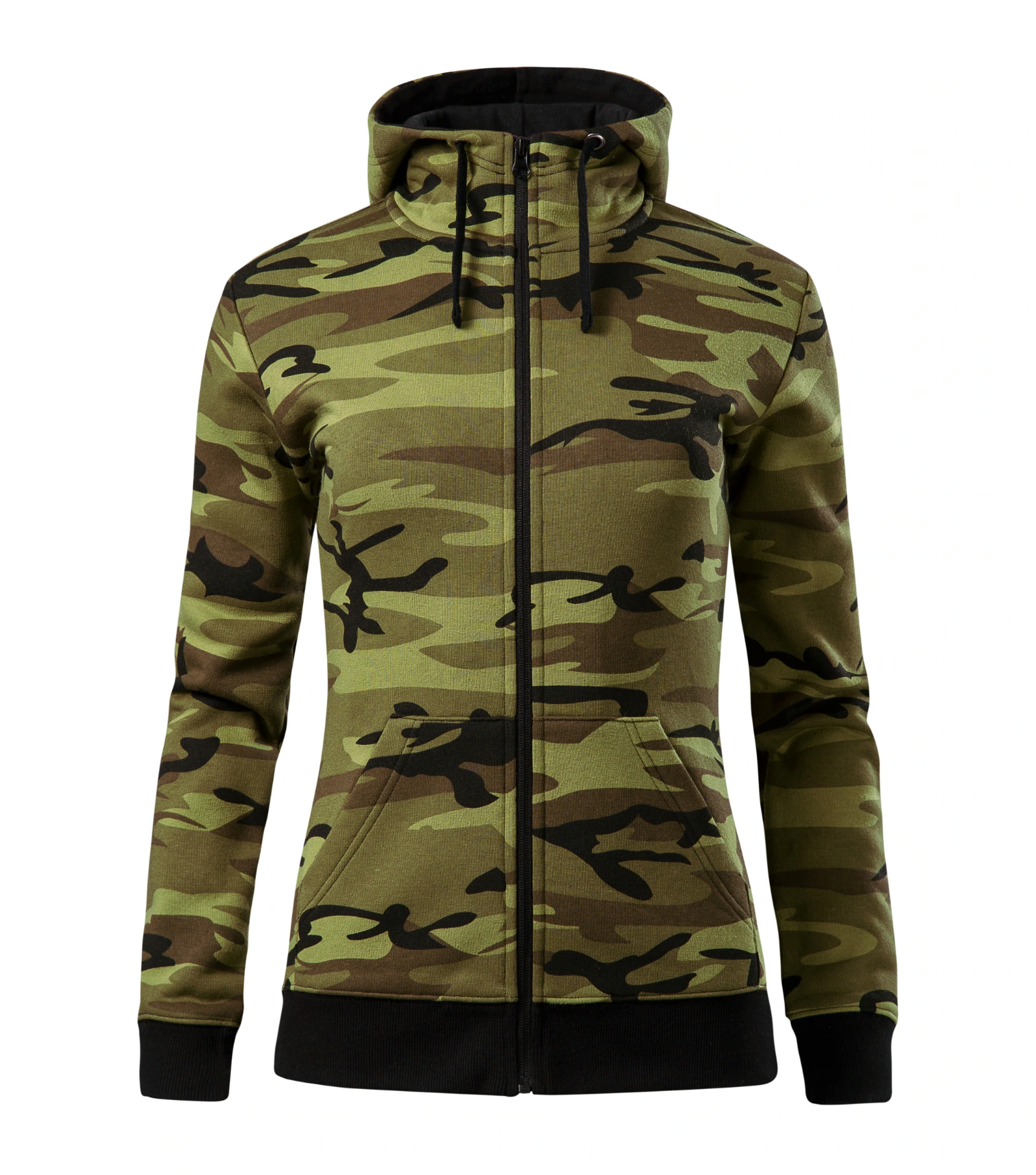 Haven Route - Sweatshirt Damen 65% Baumwolle, 35% Polyester - C20, Camouflage Grün, Größe XS