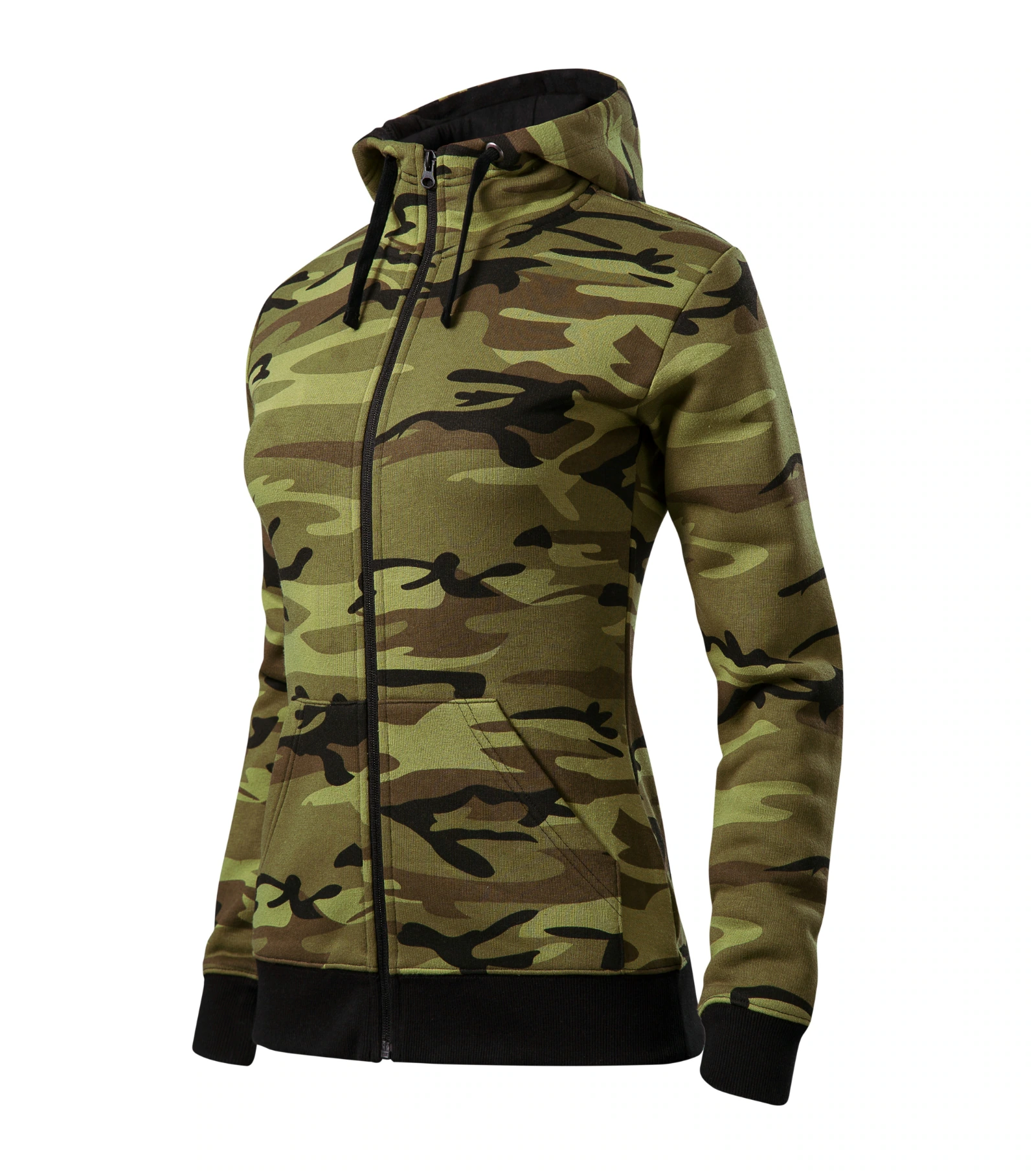 Haven Route - Sweatshirt women's 65% cotton, 35% polyester - C20, camouflage green, size XS