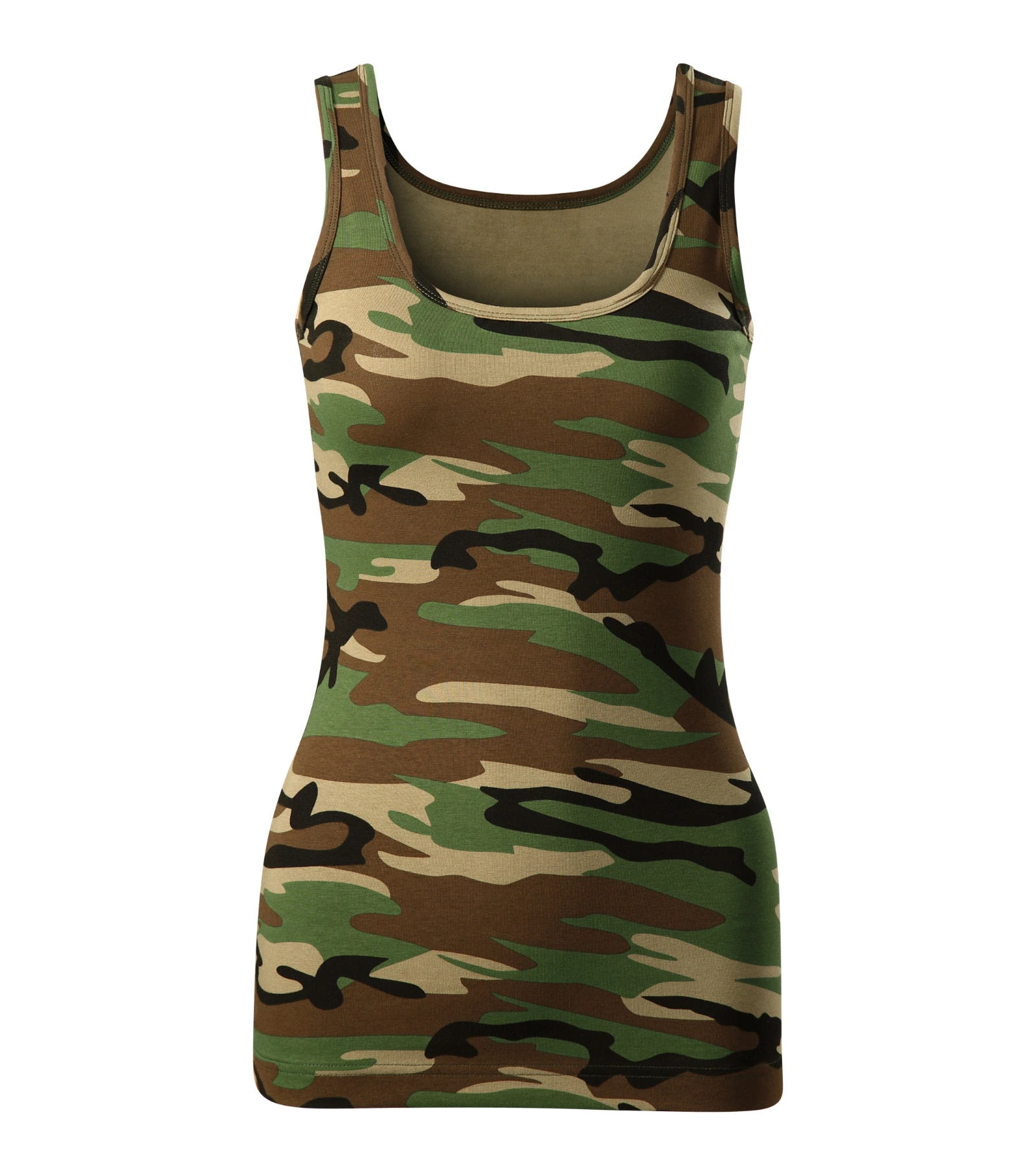 Dawn Pulse - Top women's 95% cotton, 5% elastane - C36, camouflage brown, size XS