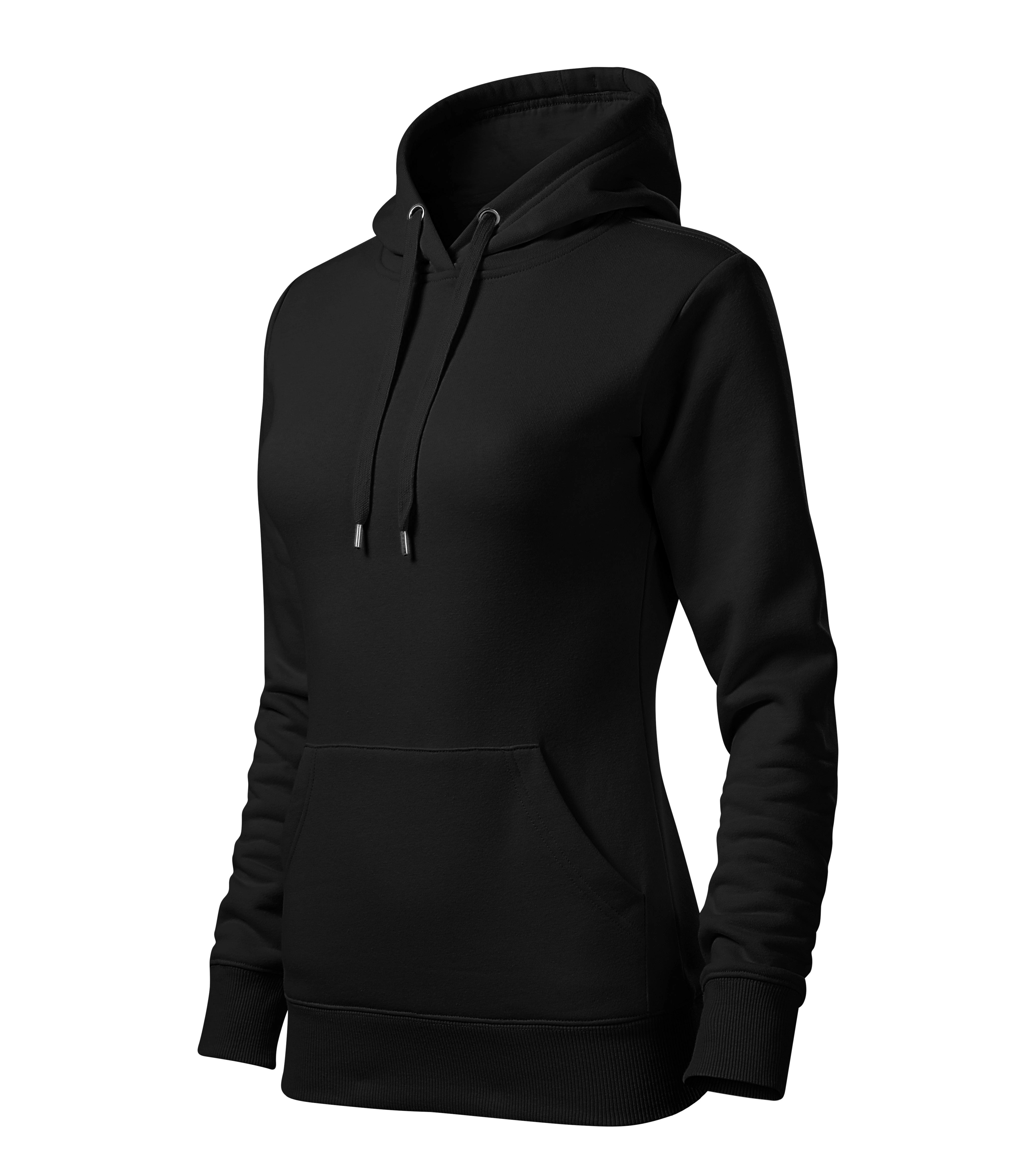 Solene - Sweatshirt women's 65% cotton 35% polyester - F14, black, size S