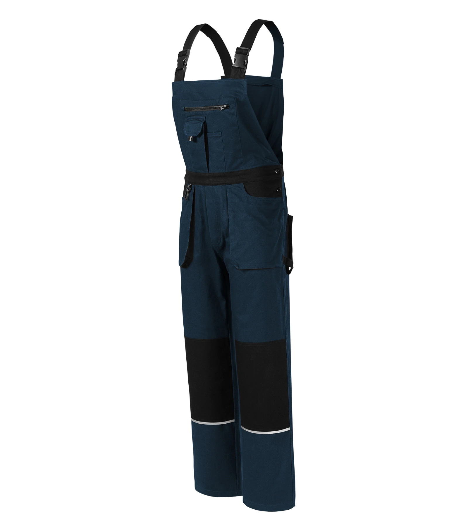 Verdant Horizon - Work Bib Trousers men's 100% cotton - W02, navy blue, size 44/46
