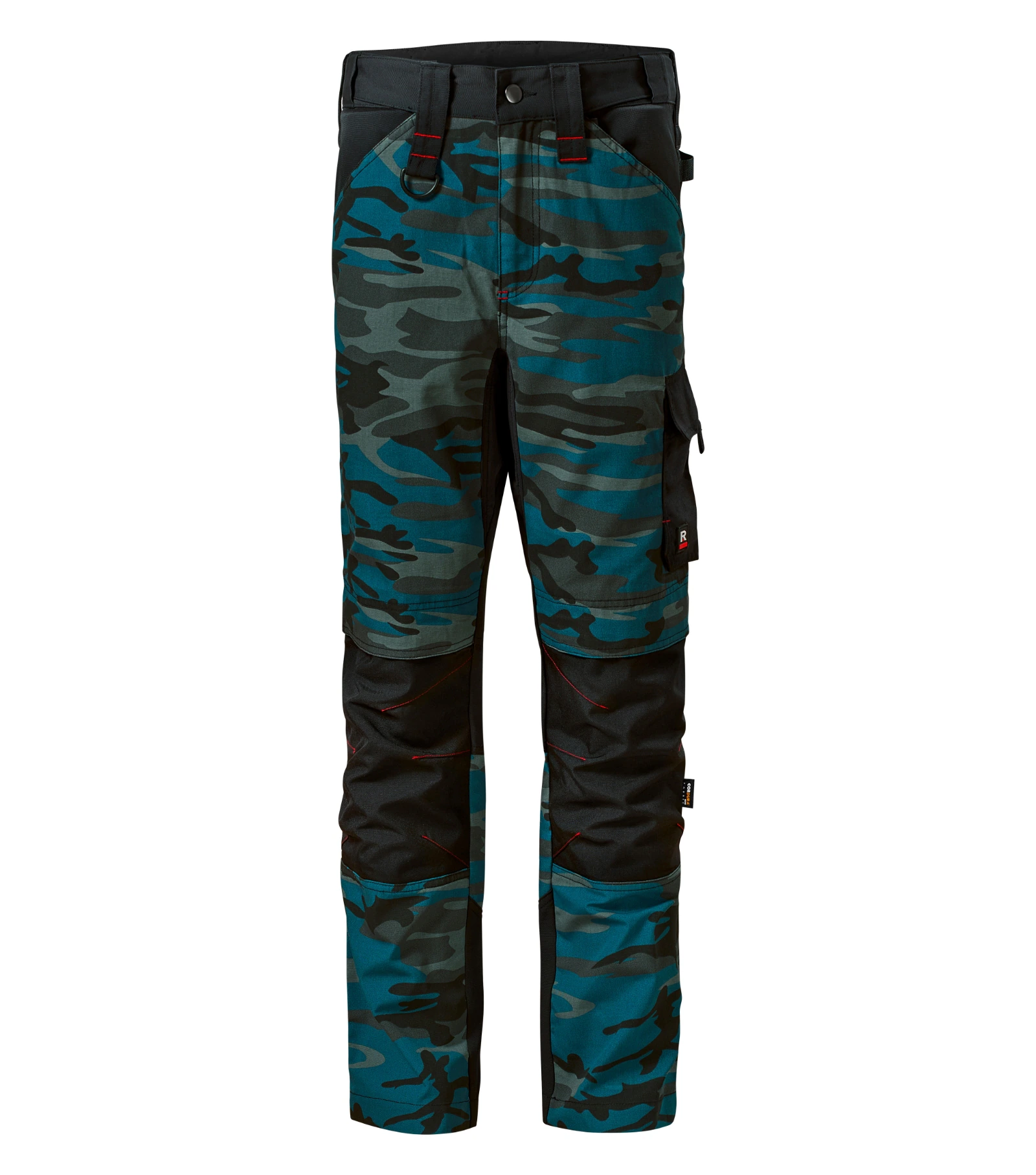 Amber Peak - Pantalón de trabajo hombre 65% poliéster, 35% algodón - W09, camuflaje petróleo, talla 60