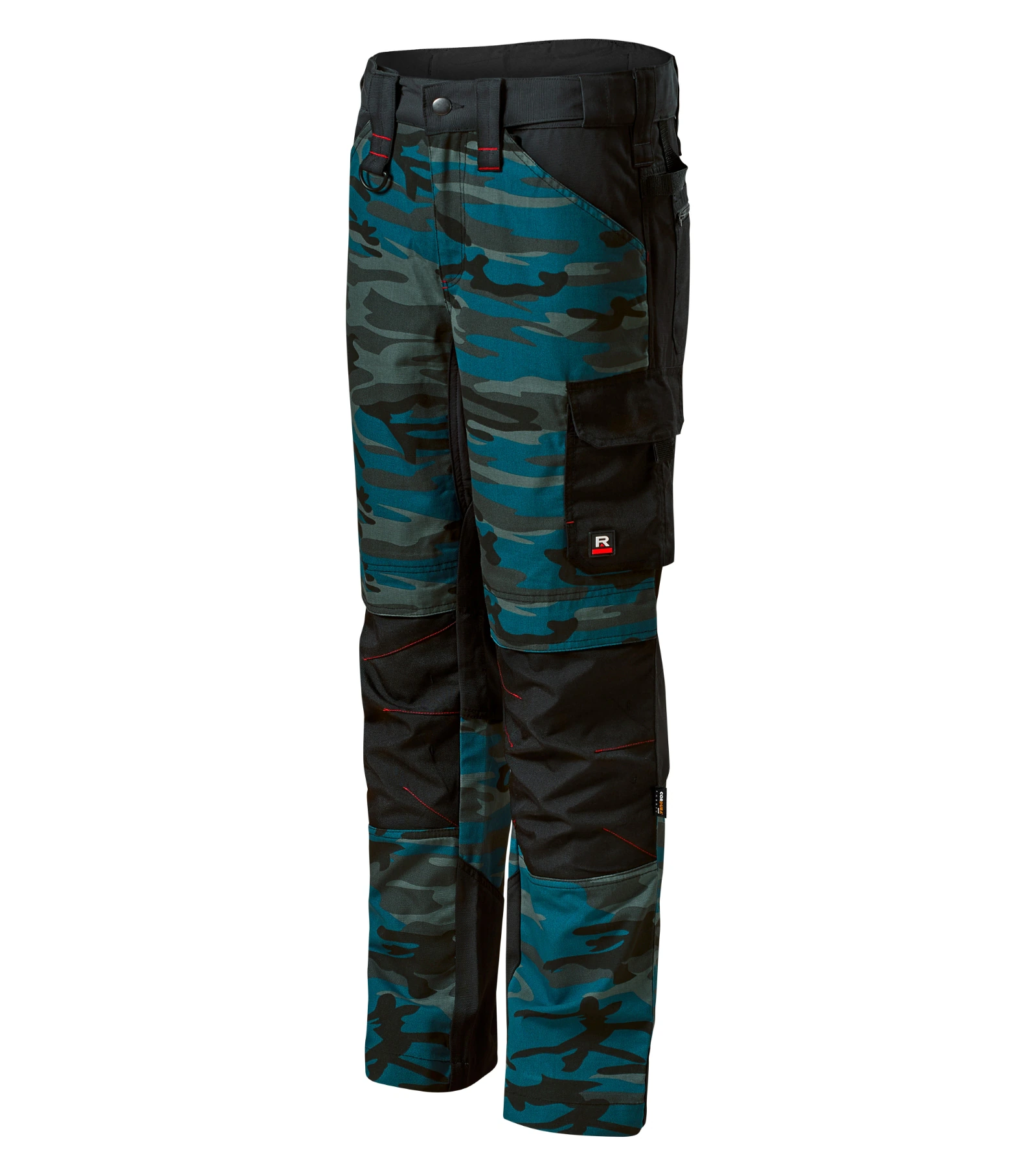Amber Peak - Work Trousers men's 65% polyester, 35% cotton - W09, camouflage petrol, size 60