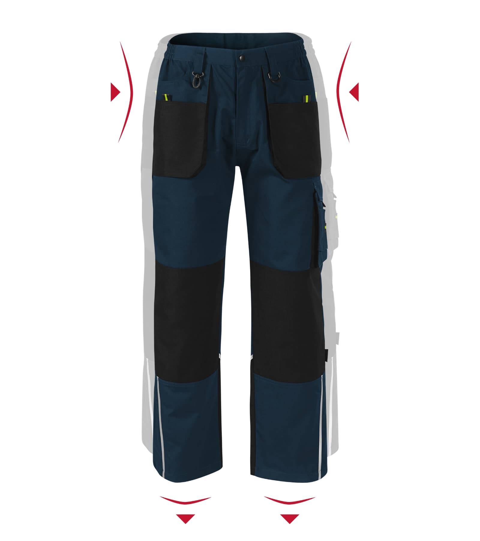 Flint Line - Work Trousers men's 65% polyester, 35% cotton - W03 in navy blue