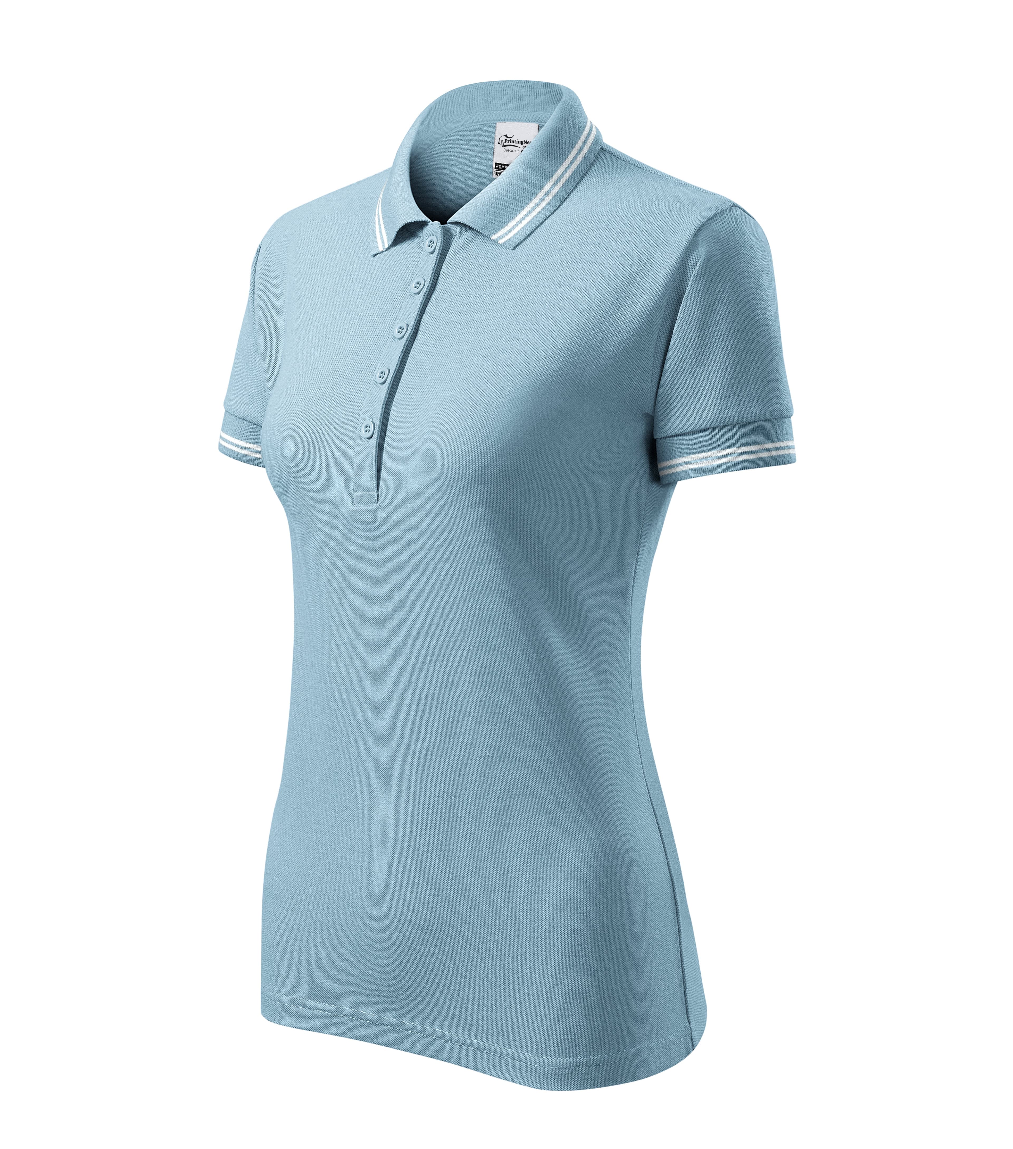Rose Quartz -Koszulka polo damskie 65% bawełna 35% poliester - 220 w kolorze błękit nieba