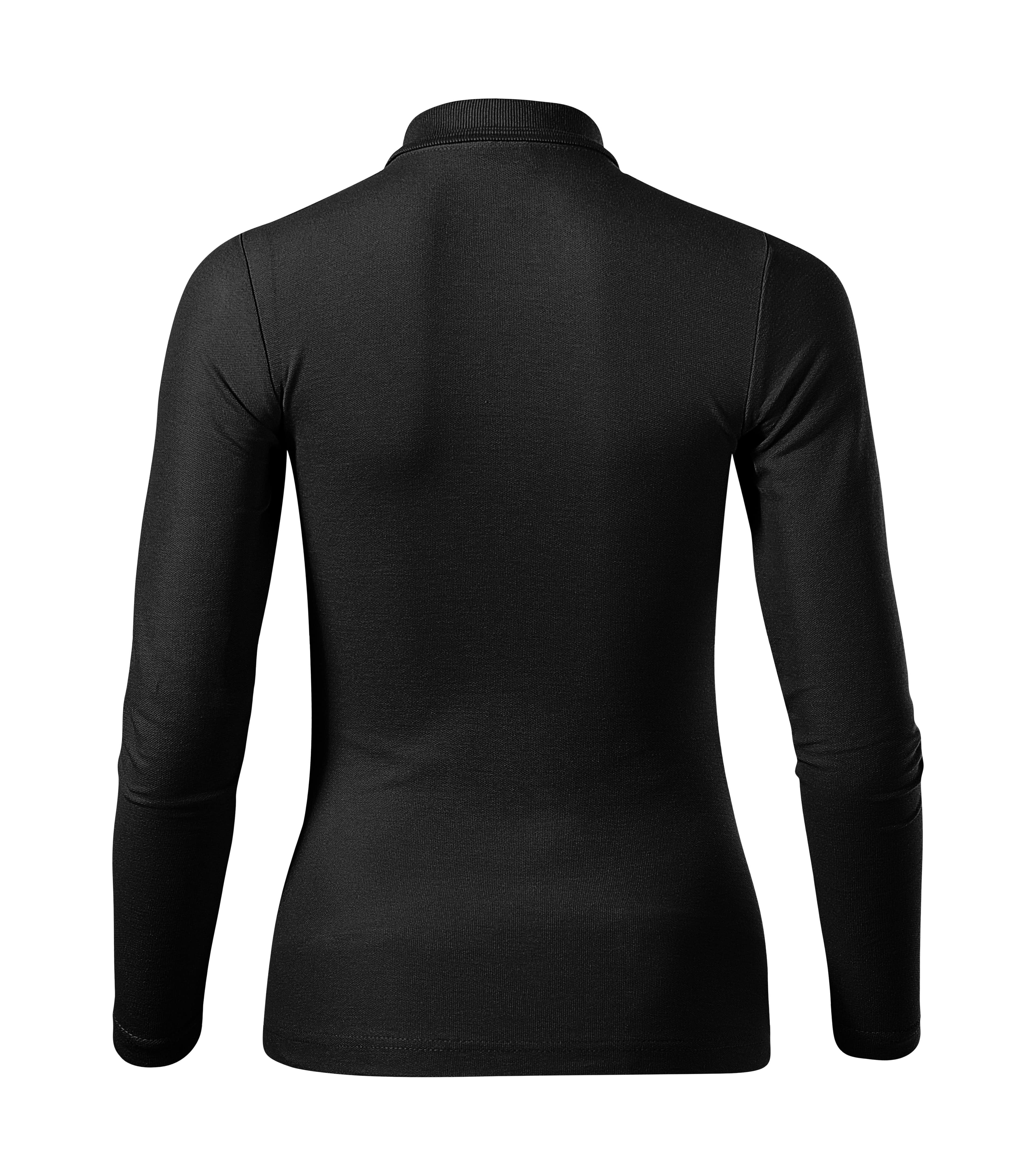 Coralia - Polo shirt women's 65% cotton 35% polyester (long sleeve) - 231 in Black