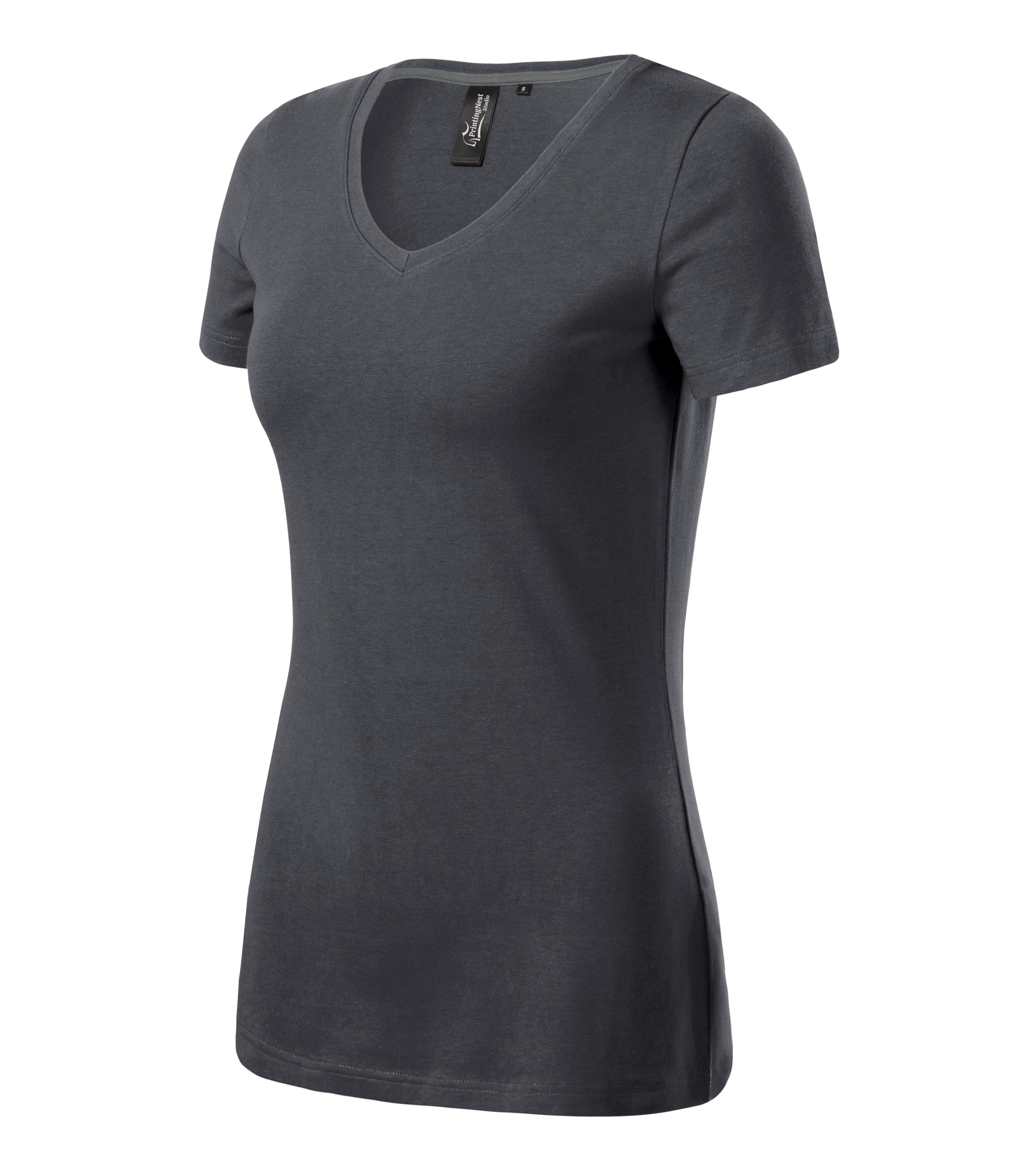 Luna Thread - T-shirt women‘s 95% cotton 5% elastane - 701 in Light anthracite