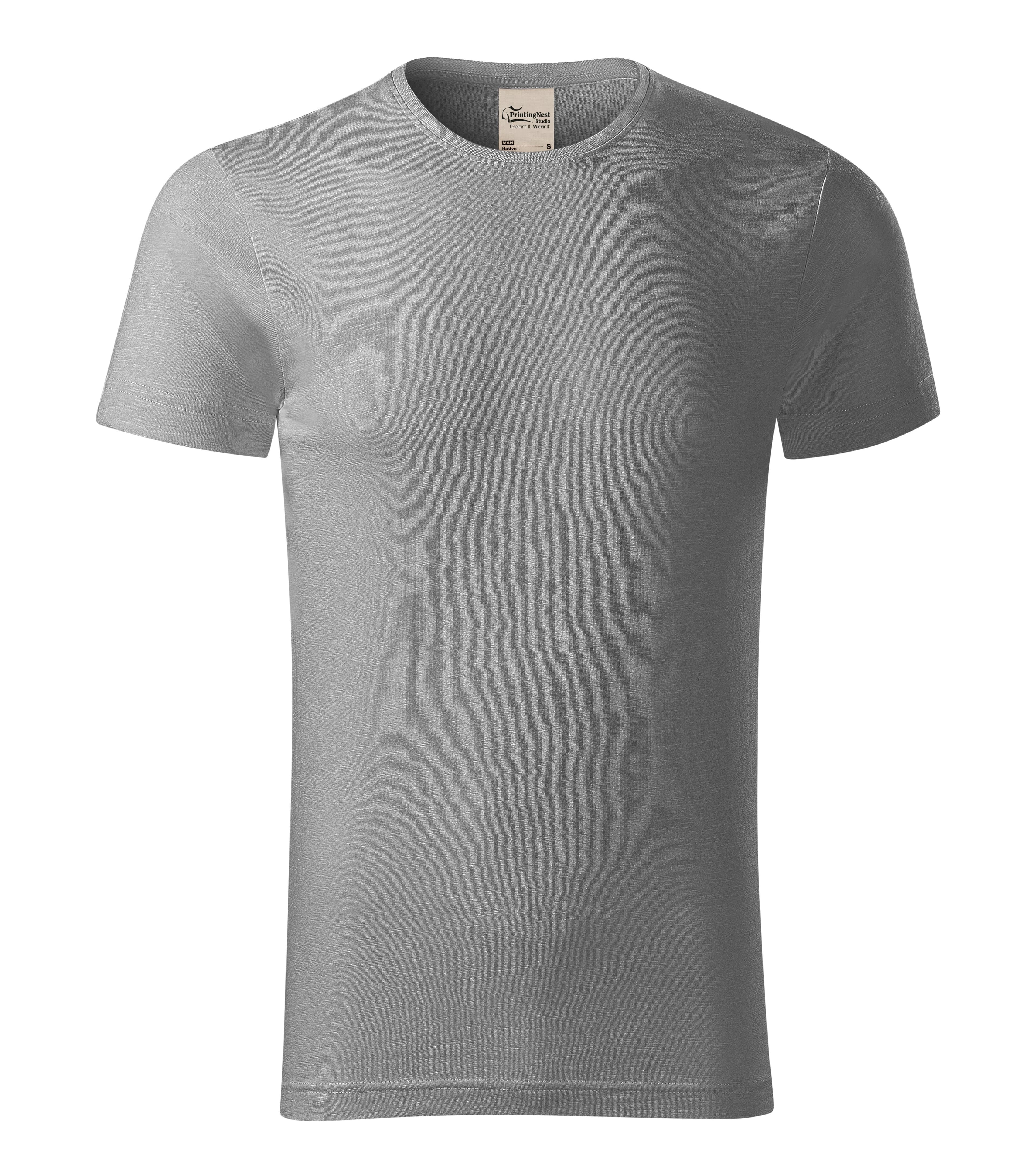 Vulcan Fade - T-shirt men's 100% Organic cotton GOTS - 173 in Silver gray
