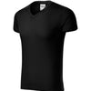 Slim FIT V-neck T-shirt men's 100% cotton - 146 - Black