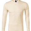 LUXURY T-shirt men's  100% merino wool long sleeve - 159 - almond