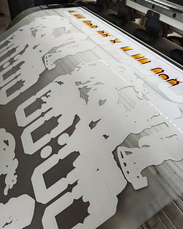 Print and apply powder