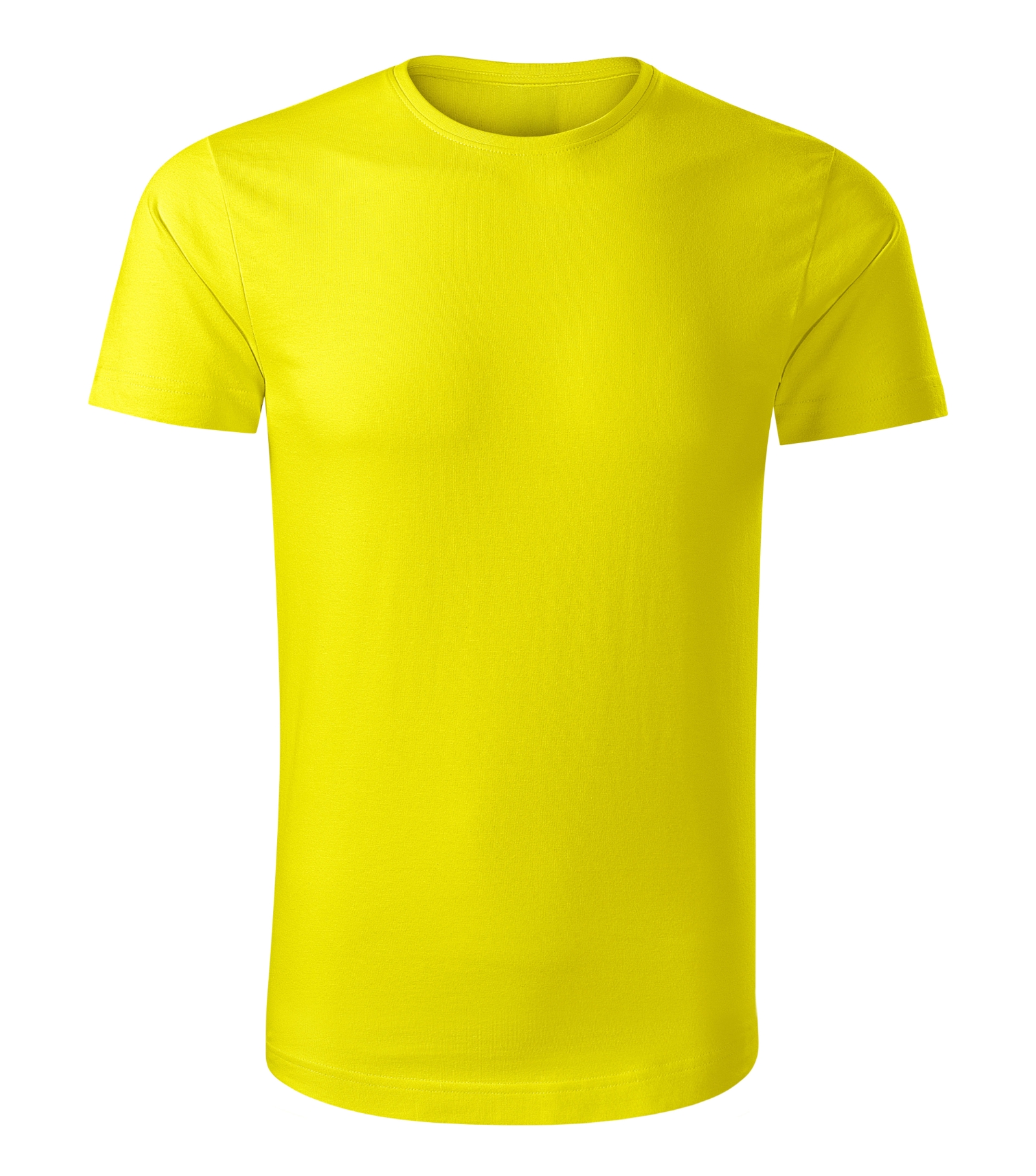 Crest Sphere - T-shirt men's 100% organic cotton - 819, lemon, size L