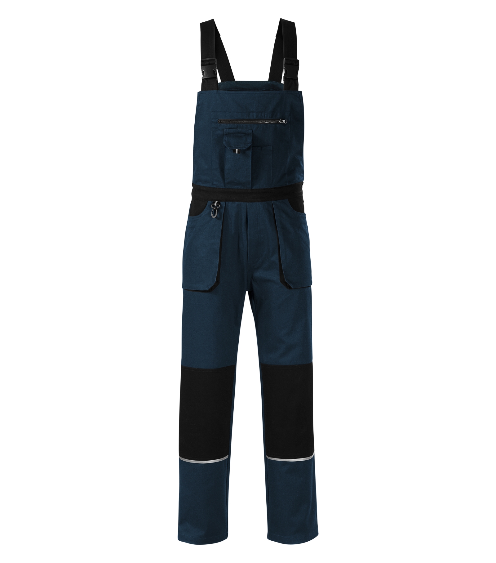 Verdant Horizon - Work Bib Trousers men's 100% cotton - W02, navy blue, size 44/46