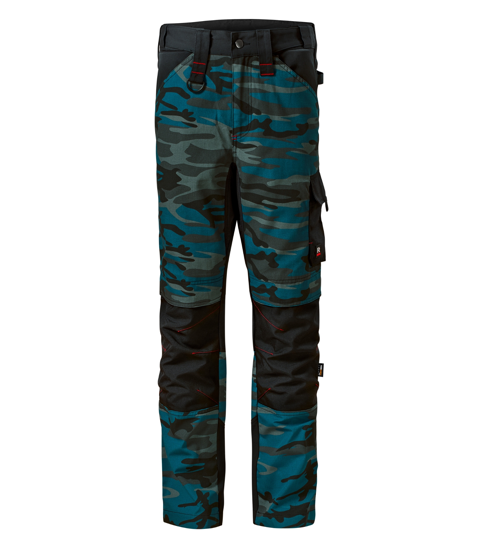 Amber Peak - Work Trousers men's 65% polyester, 35% cotton - W09, camouflage petrol, size 60
