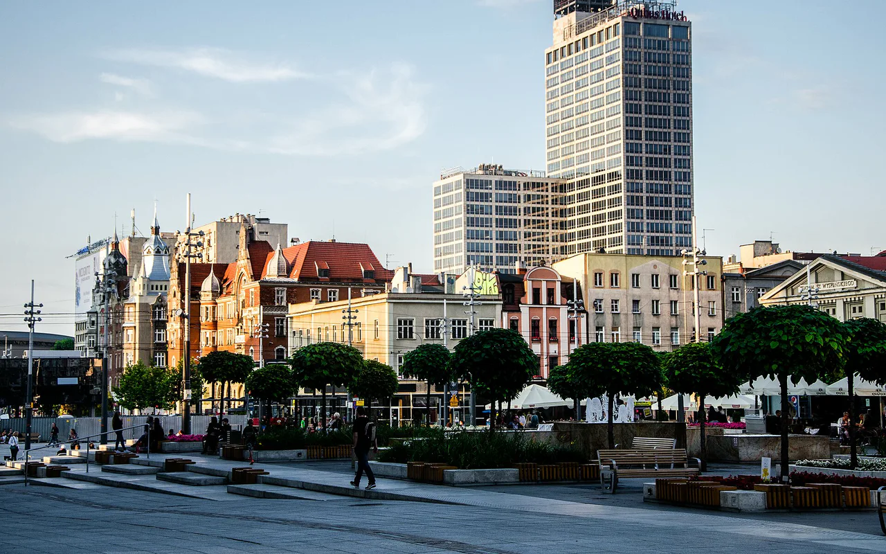 Pohled na město Katovice