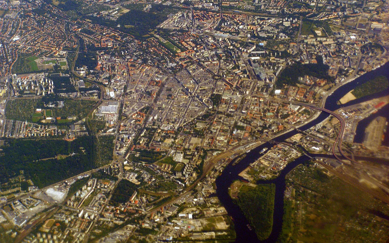 Pohled na město Štětín