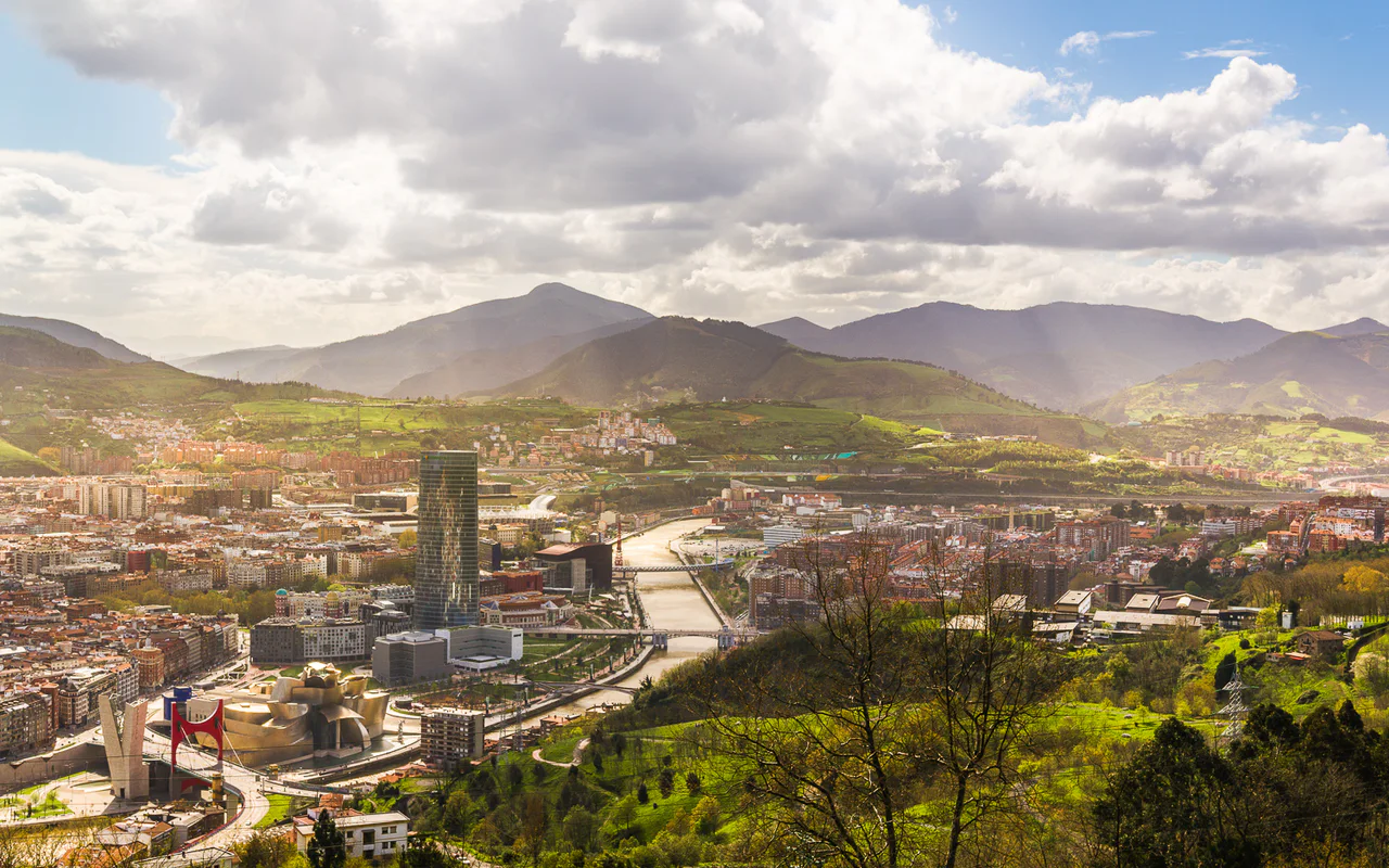 Stadtansicht von Bilbao