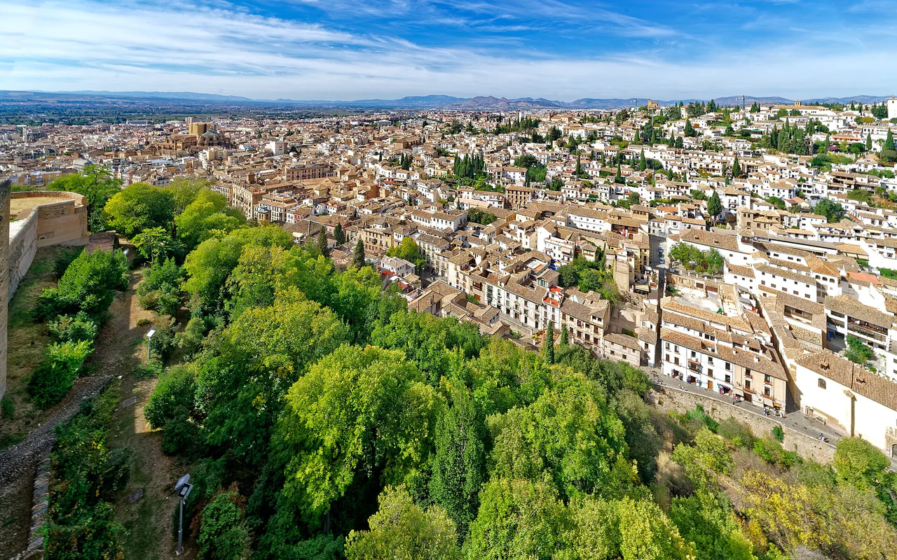 Výhled na město Granada