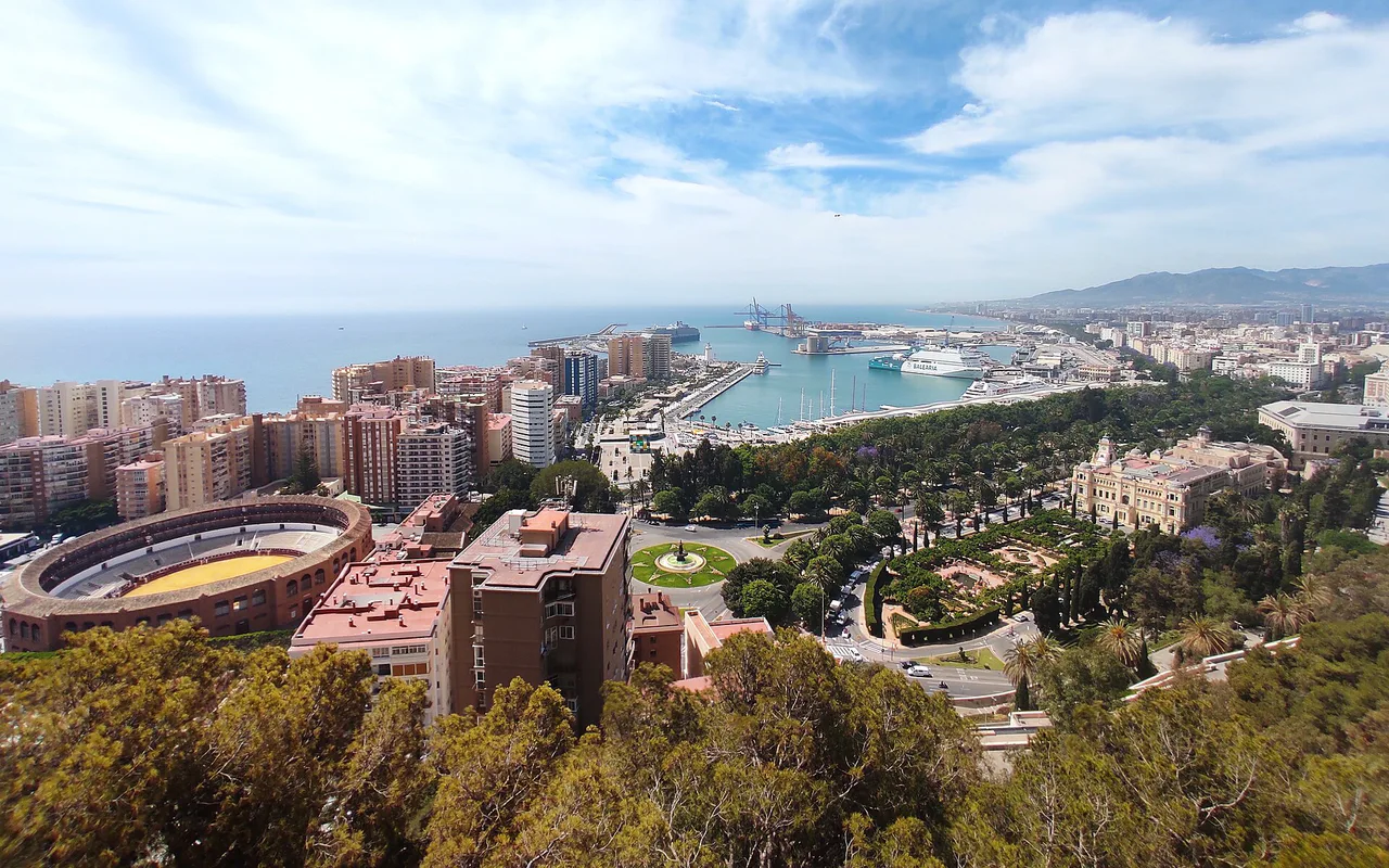 Pohled na město Málaga